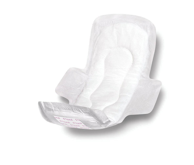 Adhesive Sanitary Pads with Wings 11in