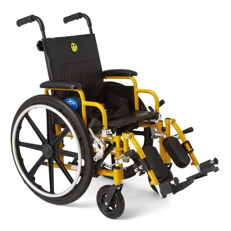 14" Wide Pediatric Wheelchair with Elevating Leg Rests