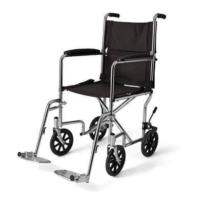 Medline Basic Aluminum Transport Chair with 8" Wheels