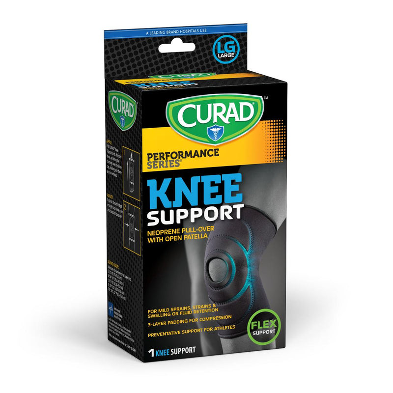 CURAD Neoprene Pull-Over Knee Supports with Open Patella